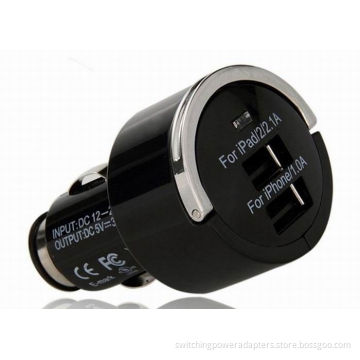 3100ma 5v Dc Usb Car Charger And Dual Usb For Smartphone / Ipad